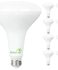 8 Pack BR40 LED Flood Light Bulbs 3000K Soft White 90 CRI Dimmable UL Listed Title 20 Compliant 1250 Lumen Indoor Outdoor Flood Lights