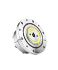 CS14 II Harmonic Drive Reducer CSF14 II Strain Wave Gear Reducer for stepper motor displayed at an angle, showing lightweight metal body