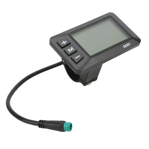 High Contrast LCD Display For E Bikes And Scooters 36V And 48V Battery Meter With 22.2mm Handlebar Fit, Easy Readout Of Real Time Power, Riding Mileage, And Safe Clear Readouts GD01 Compatible