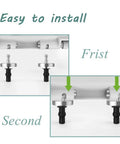 Installation guide showing easy mount process for Top Shelf Elongated Toilet Seat With Soft Close Slow Closing Lid.