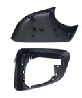 Super Clean Slick Swap Replacement Rearview Mirror Cover And Lower Trim Ring Frame Set For Tesla Model Y Driver Side Door Wing Mirror Housing Direct Bolt On 2020 To 2023, black plastic mirror housing parts.