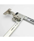 Close-up of Heavy Duty Full Extension Drawer Slides For Swing Doors with sleek metal hinge and sturdy track.