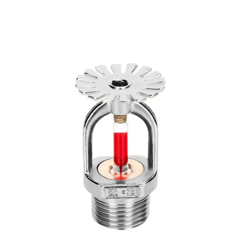 Top Shelf Quick Response Fire Sprinkler Heads 6 Pack Half Inch NPT Thread 155F with chrome finish and glass bulb.