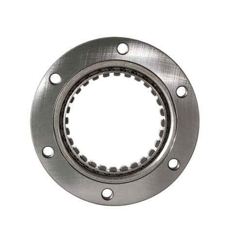 One Way Clutch Bearing For Motorcycle Starter System Compatible With 400 IRS 450i SE IRS MXU 400 IRS Green Line 450i 465i 2X4 4X4 Euro 4 Models Durable Replacement For Smooth Engine Engagement And Long Life, circular metal component with bolt holes