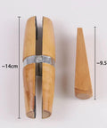 Wooden Ring Clamp with Wedge Hand Holding Fixture for Jewelers Stone Setting Repair Clamp Clip DIY Tool, 14 cm Clamp, 9.5 cm Wedge.