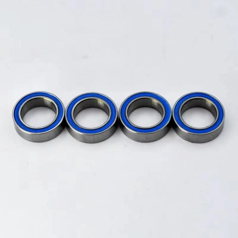 CNC Machined Steel RC Upgrade Parts For TT02 1to10 Scale Cars Sealed Bearings MR105 MR115 MR128 Improve Transmission Efficiency And Power Transfer With High Precision Durability And Easy Fit For Serious Hobbyists, four blue sealed bearings