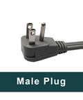 Close-up of 6 Ft Heavy Duty Appliance Extension Cord With Flat Plug 14 Gauge 3 Prong Grounded Cable Ideal For Air Conditioners