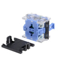 Three Position Rotary Selector Switch With Self Locking Two Normally Open Contacts 660V AC 10A Rating 22mm Panel Mount Color Coded Green NO And Red NC Contact Blocks Drill Ready Mount Set Of 1 base component