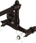 Oil Rubbed Bronze 6-Inch Adjustable Center Wall Mount Kitchen Faucet With Drip-Free Ceramic Disc Cartridge, 1.8 GPM Spout Flow