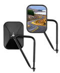 Pair Of Doorless Side Mirrors For Wrangler YJ TJ JK JKU JL JLU Gladiator JT 1987 To 2026, anti-shake wide vision, black iron
