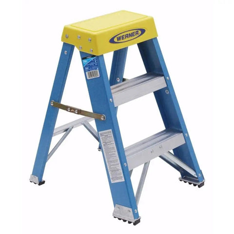 Heavy Duty Two Foot Fiberglass Step Stool With Non Slip Footing And Roomy Top Deck Crafted For Weekend Warriors And Handy Household Tasks Three Hundred Pound Weight Capacity Steady Climb Everyday