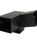 Pergola Bracket Kit With Slanted Roof 15 Degree 3-Way And Unidirectional Corner Connectors Heavy Duty Steel Hardware Black for 4x4 wood