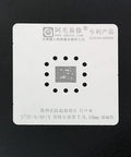 Magnetic BGA Reballing Stencil Kit For iPhone 7 7P 8 8P Baseband IC Solder Tin Planting Template on a black background.