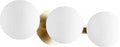 539-3-80 Contemporary Modern Three Light Vanity In Aged Brass Antique Finish, Damp Rated Bathroom Fixture, 21.75 Inch Wide By 6 Inch High