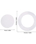 Peel And Stick Round Access Cover Plate 6 Inch For Drywall Ceiling Or Wall Pipe Hole Patching And Heavy Duty Abs Blank Panel dimensions showing round shapes.