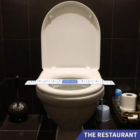 2000 Count Printed Toilet Seat Band Paper Seat Strips 1.5 Inch Wide By 16.5 Inch Long For Hospitals Hotels And Motels Blue White Bulk