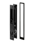 Diecast Black Flush Sliding Patio Door Handle For Croft 301 Series And Other Manufacturers, left or right handed view