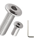 10 Sets M6 1 By 25mm Flat Head Binding Screws With M6 15mm Binding Nuts In 304 Stainless Steel Full Thread Hardware Includes Hex Wrench