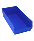 Blue Part Organizer Bins Set 6 Pack 24 Inch Long By 12 Inch Wide By 6 Inch High Heavy Duty Polypropylene With Reinforced Edges