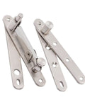Detachable Wood And Stainless Steel Pivot Hinge With Upper And Lower Metal Hinges Heavy Duty Rotating Door Hardware In Silver Finish