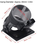Kickass Adjustable Aluminum Router Base For Woodworking Crews Clean Edge Profiling And Precision Bevel Cuts showing 65mm clamping diameter.