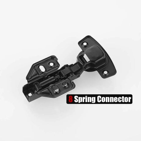 Black Stainless Frameless Cabinet Hinges, 100 Degree Soft Close, Full Overlay, 35mm Cup, Fits 14 To 22mm Doors