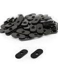 Centered Slide-In T-Nuts 10-32 For 10 Series Aluminum Extrusions, 1010 steel with black zinc finish, pack of 25, front view