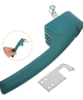 Ciieeo Commercial Vacuum Drying Oven Handle Heavy Duty Industrial Kitchen Equipment Replacement Part. Green knob grip and metal latch.