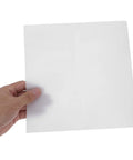 Hand holding white EPE cushioning packing bag for shipping and moving, moisture resistant pouch
