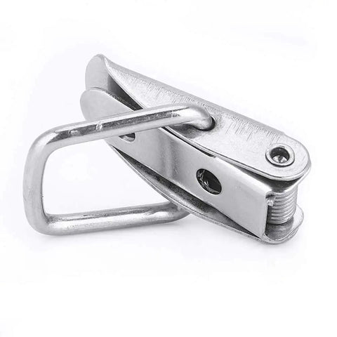 Ten Pack Hasp Lock Fasteners Toggle Latches for Kitchen Cabinets Furniture Machinery and Equipment Heavy Pull Force Compact Stainless Steel 201 Hardware Set Durable Metal Hardware stainless steel toggle latch close-up