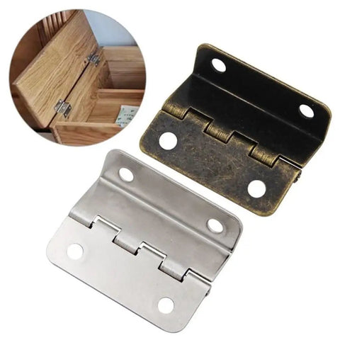 Heavy Duty Vintage Cabinet Hinges Set With Iron Metal Hinges And Screws For Cabinets Dressers Boxes And Suitcases, shown in use