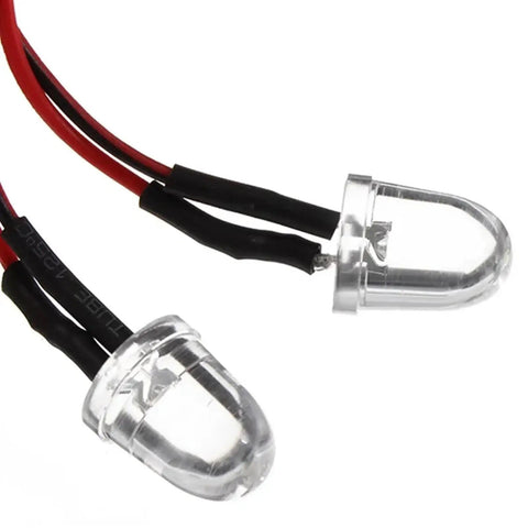 Close-up of LED bulbs from Ultra Bright RC LED Light Strips Kit For 1-10 RC Cars Fits JLB Cheetah 21101 31101 EB1013 J3 Ultimate Racing