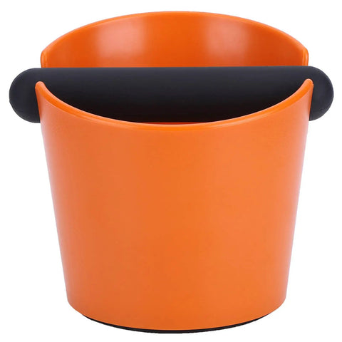 Orange ABS Coffee Knock Box 2.5L Open Top With Non Slip Base Lightweight For Home Cafe Barista Grade Espresso Gear