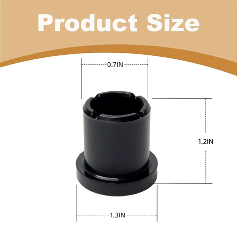 Premium Upper And Lower A Arm Suspension Bushings With Flanged Sleeve Isolators For John Deere Gator Xuv 625i 825i 855d 4x4 5e 6e 6d product size detail 0.7in inner diameter