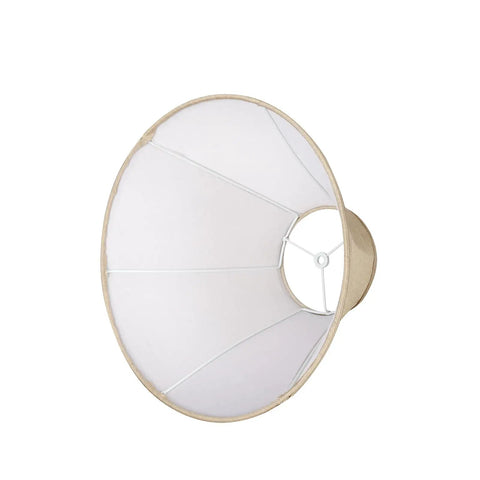 Gold Bell Lamp Shades Set Of 2 For Table Lamps Traditional Linen Spider Shade with gold fabric interior view.