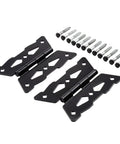 Top Shelf Decorative Butterfly Hinges In Solid Black Steel For Tough Exterior Doors And Yard Gates With Clean Matte Coating and full fixture package.