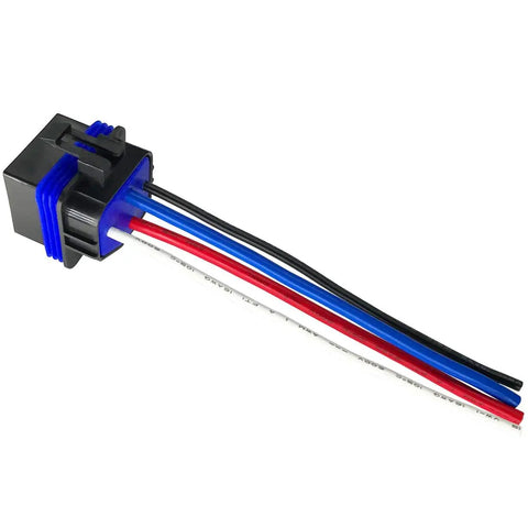 4 Pin 12V DC IP65 Waterproof Relay Harness Kit With Heavy Duty 40/30 Amp Rating 12 And 16 AWG Tinned Copper Wires