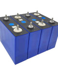 Straight Up Grade A LiFePO4 Battery Cell 100Ah 3.2V Deep Cycle Lithium Iron Phosphate Prismatic Module shown in blue casing.