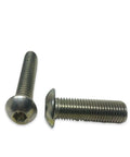 Heavy Duty Button Head Socket Cap Screws Set With Allen Bolts, 18-8 Stainless Steel, 5/16-18 Thread, Includes Stainless Hex Nuts, Pro Grade Construction Fasteners, Industrial Hardware Kit, Pack Of 250, two button head screws