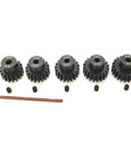 32P Hardened Pinion Gear Set For 1/8 Inch Hole With Hex Key Includes 17T 18T 19T 20T 21T for RC Car Drivetrain Upgrade