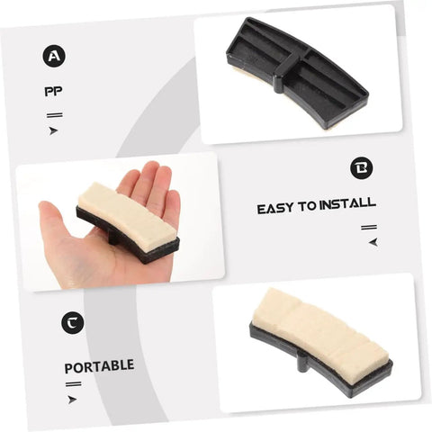 Quiet Indoor Cycle Brake Pads Replacement Set for Exercise Bike shown in hand for size reference