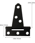 Heavy Duty Black Painted T Shaped Door Hinges Galvanized Steel With Screws 2 Inch Furniture And Gate Hinge Set