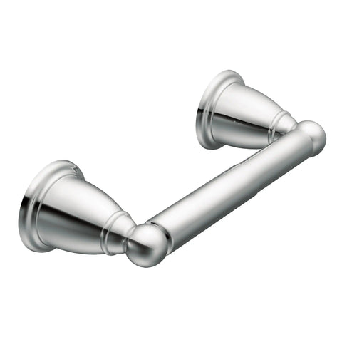 Brantford Double Post Spring Loaded Toilet Paper Holder Chrome Finish For Easy No Brainer Roll Changes And Modern Bathroom Vibe