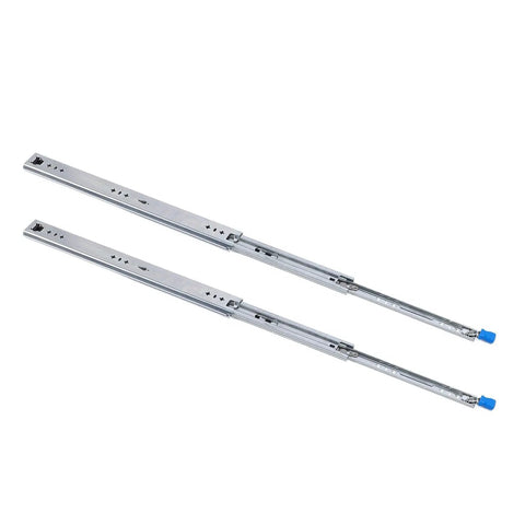 20 Inch Heavy Duty Drawer Slides With Lock For Industrial Drawers Two Pack Full Extension Ball Bearing Rails Made Of Cold Rolled Steel installed