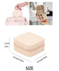 Palm Sized Travel Jewelry Case Pink Mini Portable Jewelry Box For Rings Earrings Pendants Watches Necklaces And Lipstick Organizer