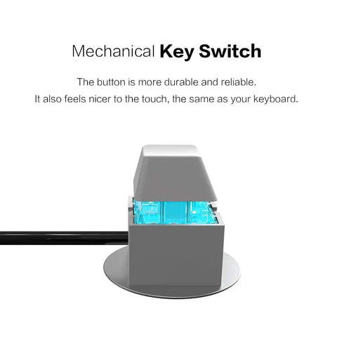 External PC Power Button Switch Cable 2 Meter Long ATX Desktop Computer Case Power On Off Controller For Motherboard And Case No Fuss Power Switch Cable For Convenient PC Power. mechanical key switch, gray plastic, 2m cable, desktop power control