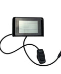 Waterproof LCD Bike Display And Computer For 48V Ebikes With 5 Pin Connector shown with cable and connector
