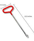 Manhole Cover Hook Set 13.7 Inch Handy Size Lift Tool for Lids and Gutters Made of S50C Carbon Steel Lightweight and Durable