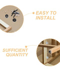 30 Pack Non Slip Rubber Feet Replacement Pads for Cutting Boards and Tables shown in easy installation detail