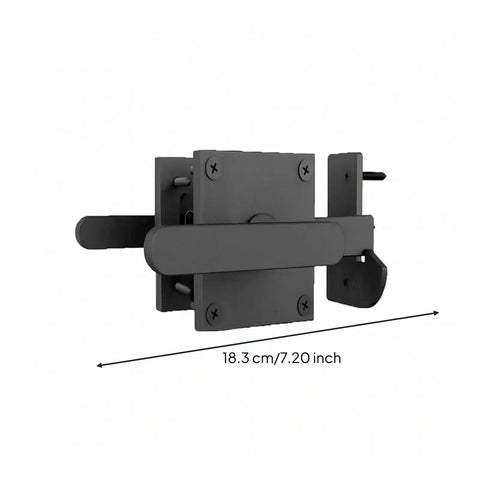 Milageto Easy to Install Sliding Bolt Gate Latch-Heavy-Duty Steel Construction, Sliding Bolt Latch, for Gates, Wooden Fences, Black, 18.3 cm size.